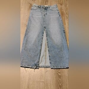 Zara Women's Blue Denim Maxi Skirt